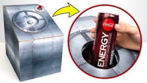 🖼 Аппарат будущего для выдачи газировки, выполненный из картона