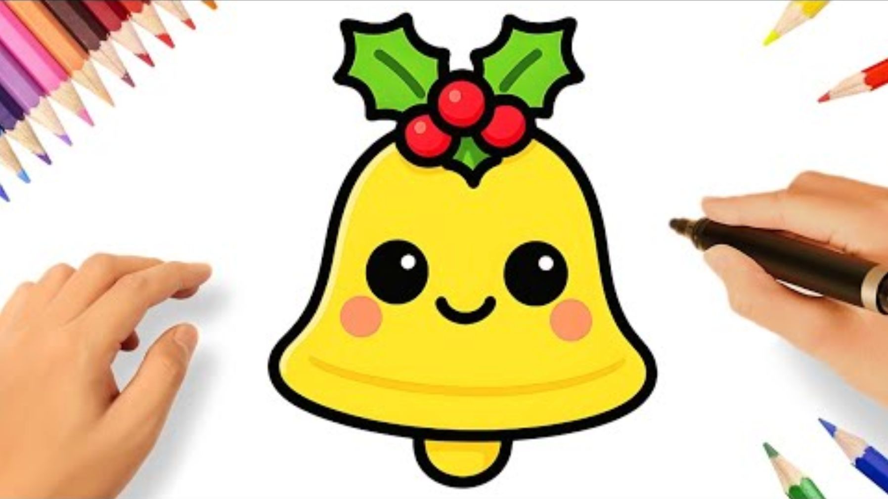 КАК НАРИСОВАТЬ МИЛЫЙ РОЖДЕСТВЕНСКИЙ КОЛОКОЛЬЧИК 🔔💖 ПРОСТЫЕ ПОШАГОВЫЕ ИНСТРУКЦИИ смотреть онлайн