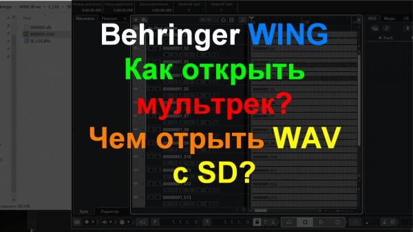 Behringer WING как и чем отрыть WAV MultiTrack SD?