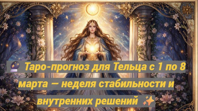 🔮 Таро-прогноз для Тельца с 1 по 8 марта — неделя стабильности и внутренних решений ✨ смотреть онлайн