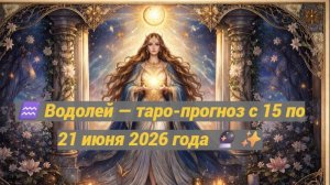 ♒ Водолей — таро-прогноз с 15 по 21 июня 2026 года 🔮✨