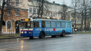Троллейбус ЗиУ-682Г-016.02 №143 по маршруту №8 в Ярославе, ноябрь 2025 года