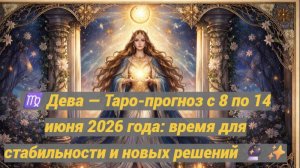 ♍ Дева — Таро-прогноз с 8 по 14 июня 2026 года: время для стабильности и новых решений 🔮✨
