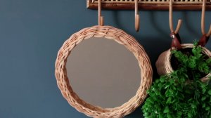 Зеркало из ротанга #ротанг #пруток #зеркалоизротанга #плетениеротангом #рукоделие #хобби