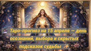 🔮 Таро-прогноз на 15 апреля — день осознаний, выбора и скрытых подсказок судьбы ✨