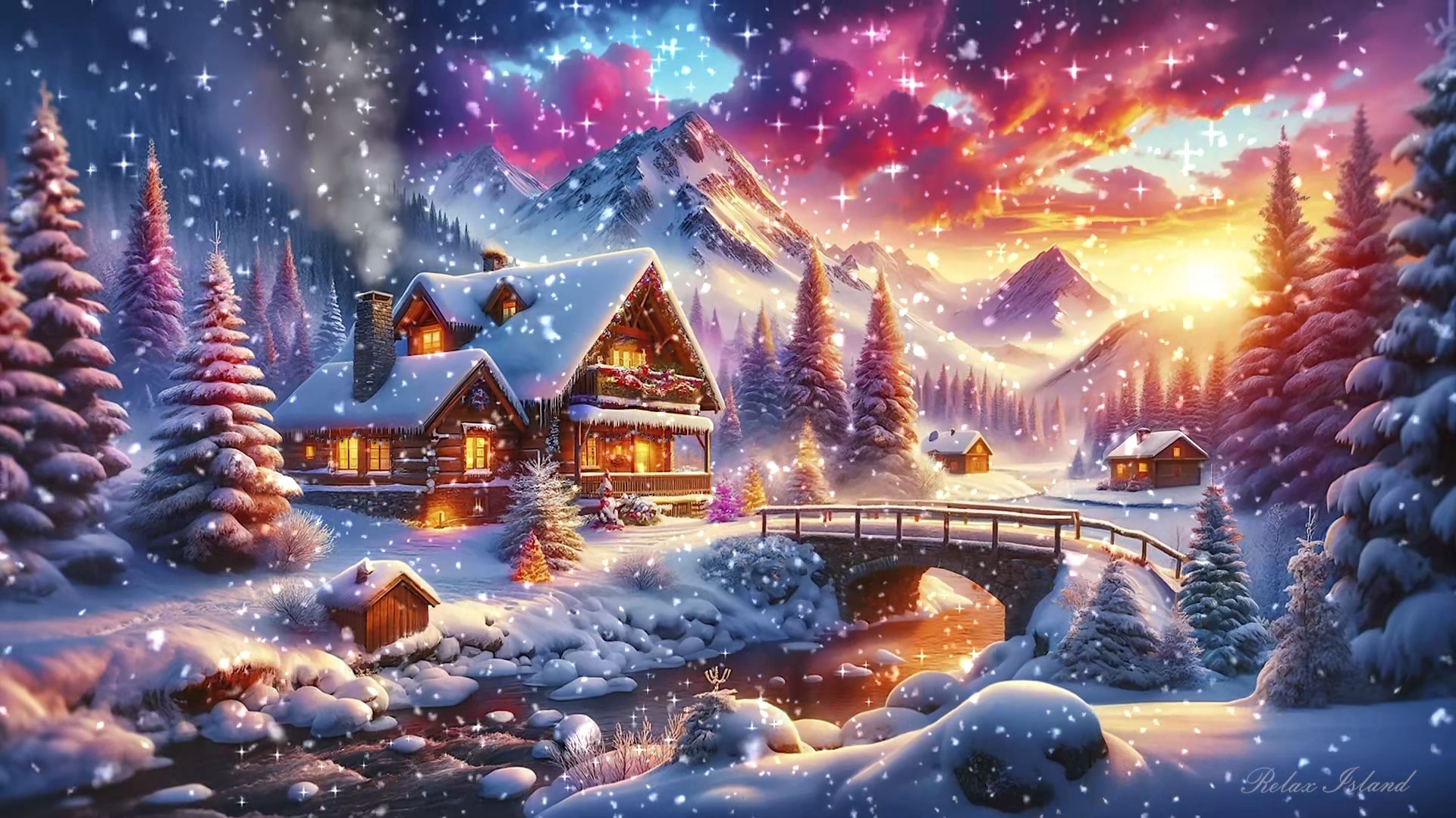 ✨ ЗИМНЯЯ СКАЗОЧНО КРАСИВАЯ УСПОКАИВАЮЩАЯ МУЗЫКА ДЛЯ СНА 🎵 РАССЛАБЛЯЮЩАЯ МУЗЫКА ДЛЯ ДУШИ В ГОРАХ смотреть онлайн