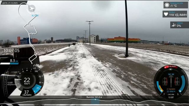 Зимняя покатушка на велосипеде