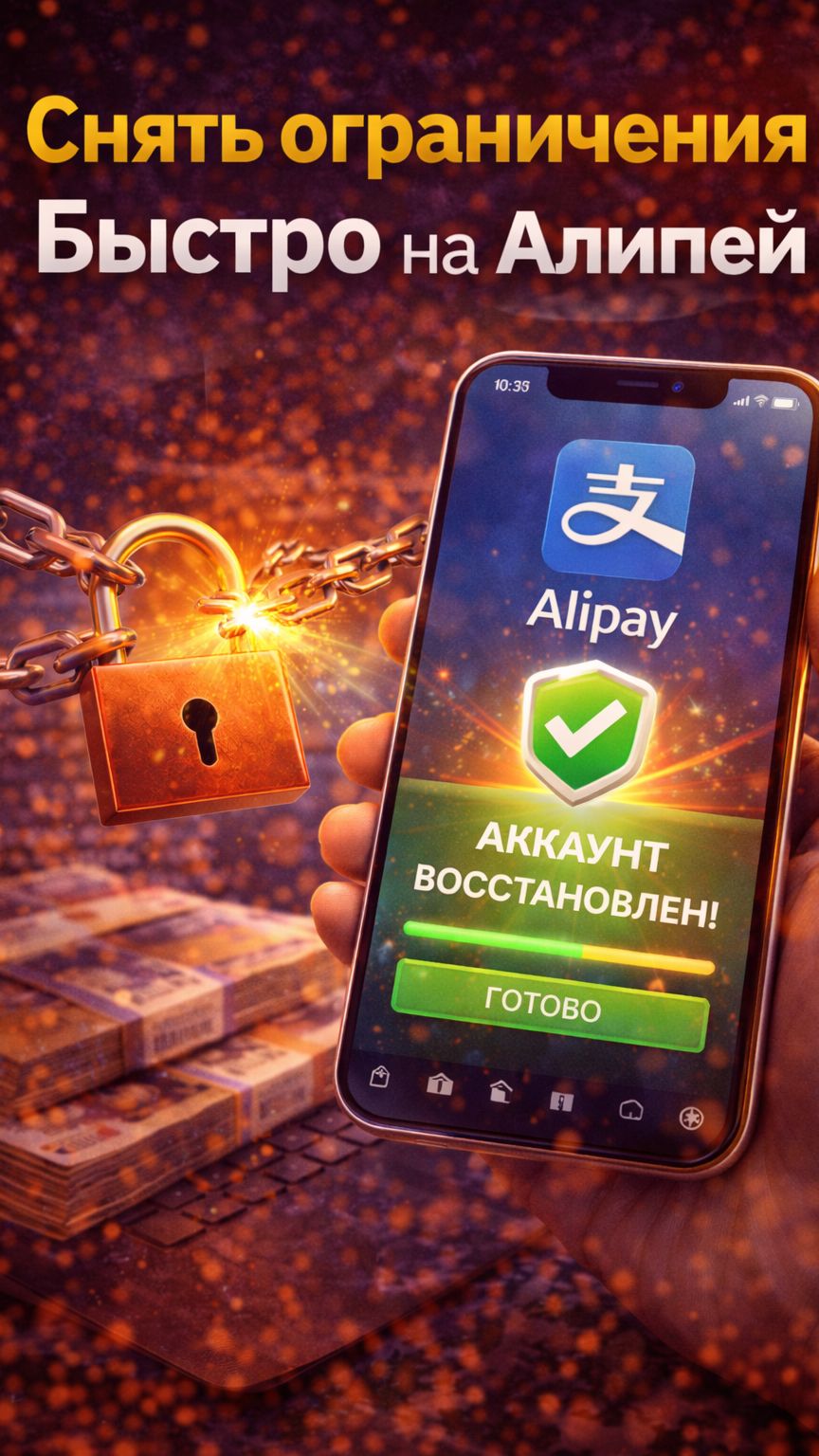 Снять ограничения быстро на Алипей смотреть онлайн