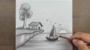 Простой рисунок пейзажа. Как шаг за шагом нарисовать пейзаж карандашом