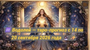 ♒ Водолей — таро-прогноз с 14 по 20 сентября 2026 года 🔮✨