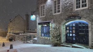 ⛄❄ Полуночный снегопад в старом Квебеке, Канада | Декабрь 2025 года