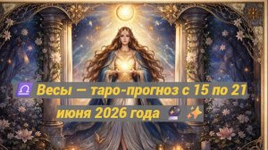 ♎ Весы — таро-прогноз с 15 по 21 июня 2026 года 🔮✨