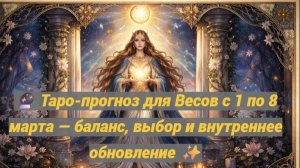 🔮 Таро-прогноз для Весов с 1 по 8 марта — баланс, выбор и внутреннее обновление ✨