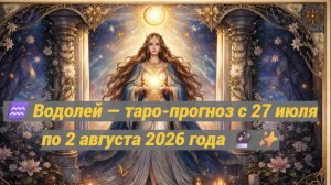♒ Водолей — таро-прогноз с 27 июля по 2 августа 2026 года 🔮✨
