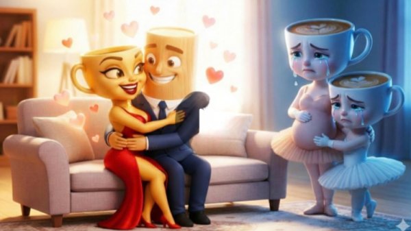 Тунг Тунг Сахур выгнал Балерину Капучину с малышом под дождь.