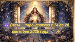 ♎ Весы — таро-прогноз с 14 по 20 сентября 2026 года 🔮✨