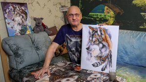 Тотемный волк - рисуем по номерам