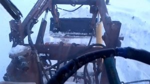 Трактор🚜 Т-16 чистит снег❄❄❄