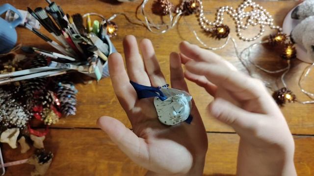 Арт-субботник: рассказываю о елочных игрушках, которые делаю сама!🎄 Шишки, разные глины, роспись🍊