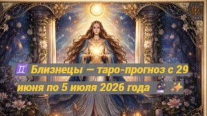 ♊ Близнецы — таро-прогноз с 29 июня по 5 июля 2026 года 🔮✨