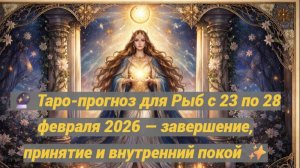🔮 Таро-прогноз для Рыб с 23 по 28 февраля 2026 — завершение, принятие и внутренний покой ✨