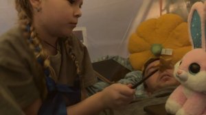 Папа занял палатку