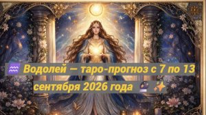♒ Водолей — таро-прогноз с 7 по 13 сентября 2026 года 🔮✨