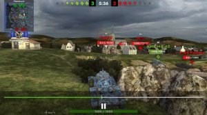 tanks blitz, матч на КВ 3 (извините что без звука)