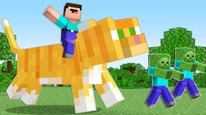 НУБ ПРИРУЧИЛ САМОГО СИЛЬНОГО КОТА В МАЙНКРАФТ ! НУБИК И ТРОЛЛИНГ ЛОВУШКА В MINECRAFT