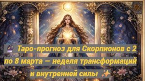🔮 Таро-прогноз для Скорпионов с 2 по 8 марта — неделя трансформаций и внутренней силы ✨