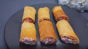 Морковные рулетики с сырно-помидорной начинкой