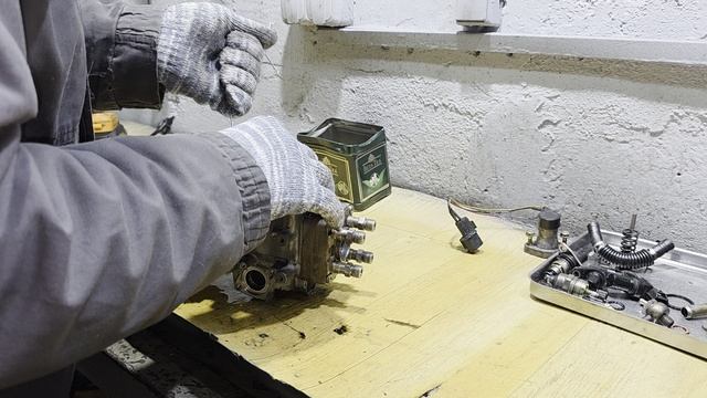 Паджеро 3 4м41 долгий запуск двигателя,  дефектовка тнвд из Бишкека.