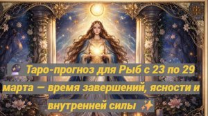 🔮 Таро-прогноз для Рыб с 23 по 29 марта — время завершений, ясности и внутренней силы ✨
