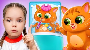 Мультики для детей про котика Бубу и Настю | Бубу заболел и попал в больницу