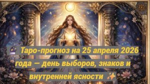 🔮 Таро-прогноз на 25 апреля 2026 года — день выборов, знаков и внутренней ясности ✨