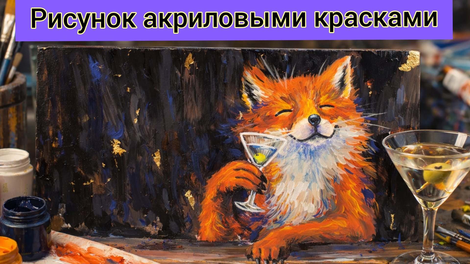 Рисунок лисы с мартини 😍🍸🦊 смотреть онлайн