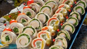 Закуска на Праздник из Лаваша. Рулетики из Лаваша. Закуска на Новый Год 2026. РУЛЕТы ИЗ ЛАВАША