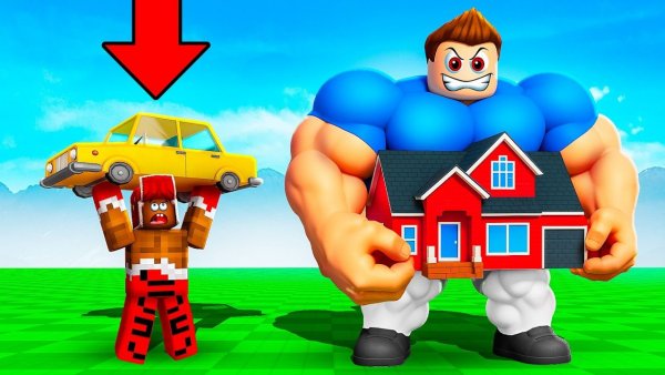 😱 Я ТЯНУЛ ДОМ ЧТОБЫ СТАТЬ ГИГАНТОМ! ПРОКАЧКА 0 ➝ 1000 В ROBLOX!