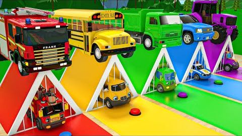 «Десять в постели» — волшебная кнопка, маленький школьный автобус, детские стишки и песенки смотреть онлайн