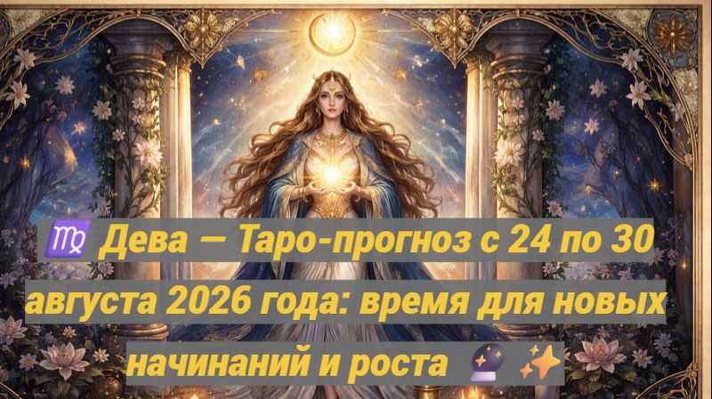 ♍ Дева — Таро-прогноз с 24 по 30 августа 2026 года: время для новых начинаний и роста 🔮✨