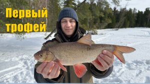 Первый трофей этого года. Ловля язя зимой на реке. Зимняя рыбалка 2021.