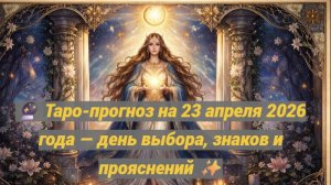 🔮 Таро-прогноз на 23 апреля 2026 года — день выбора, знаков и прояснений ✨