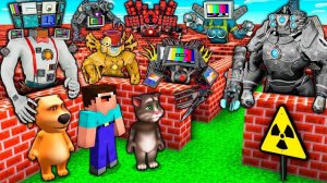 ИСПЫТАНИЕ С БОССАМИ-ТИТАНАМИ и БОЙ МЕЖДУ СПИКЕРМЭНОМ И СКИБИДИ В МАЙНКРАФТЕ