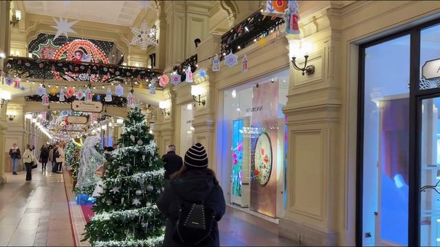 Внутри России рождественская красота как в кино ГУМ и Красная площадь 🎄 смотреть онлайн