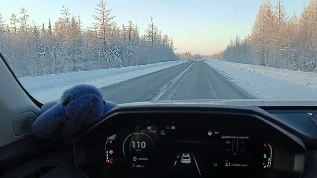 Changan CS55 plus_UNI-S. Работа отопителя в мороз -35 на трассе. смотреть онлайн