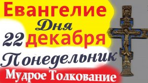 22 Декабря Понедельник Евангелие 2025 Мудрое Толкование (краткое 10 мин) Евангелие  22.12.2025 года