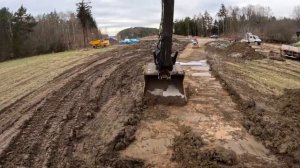 Строительство подъездной дороги длиной 280 метров с помощью rippru