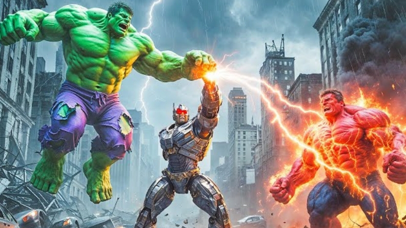 Халк и красный Халк против Железного человека. смотреть онлайн