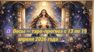 ♎ Весы — таро-прогноз с 13 по 19 апреля 2026 года 🔮✨