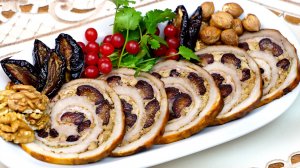 🌟 Мясной Рулет с Черносливом и Орехами! 2 в 1 🌟 Горячее блюдо и закуска на праздничный стол 🌟